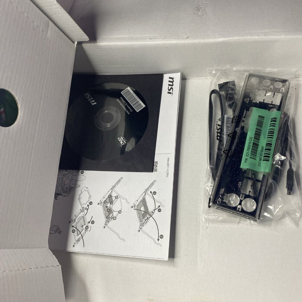 MSI Z97 PC Mate Motherboard w/ I/O Shield, Driver CD, Manual Unused Box Damage - Picture 2 of 11